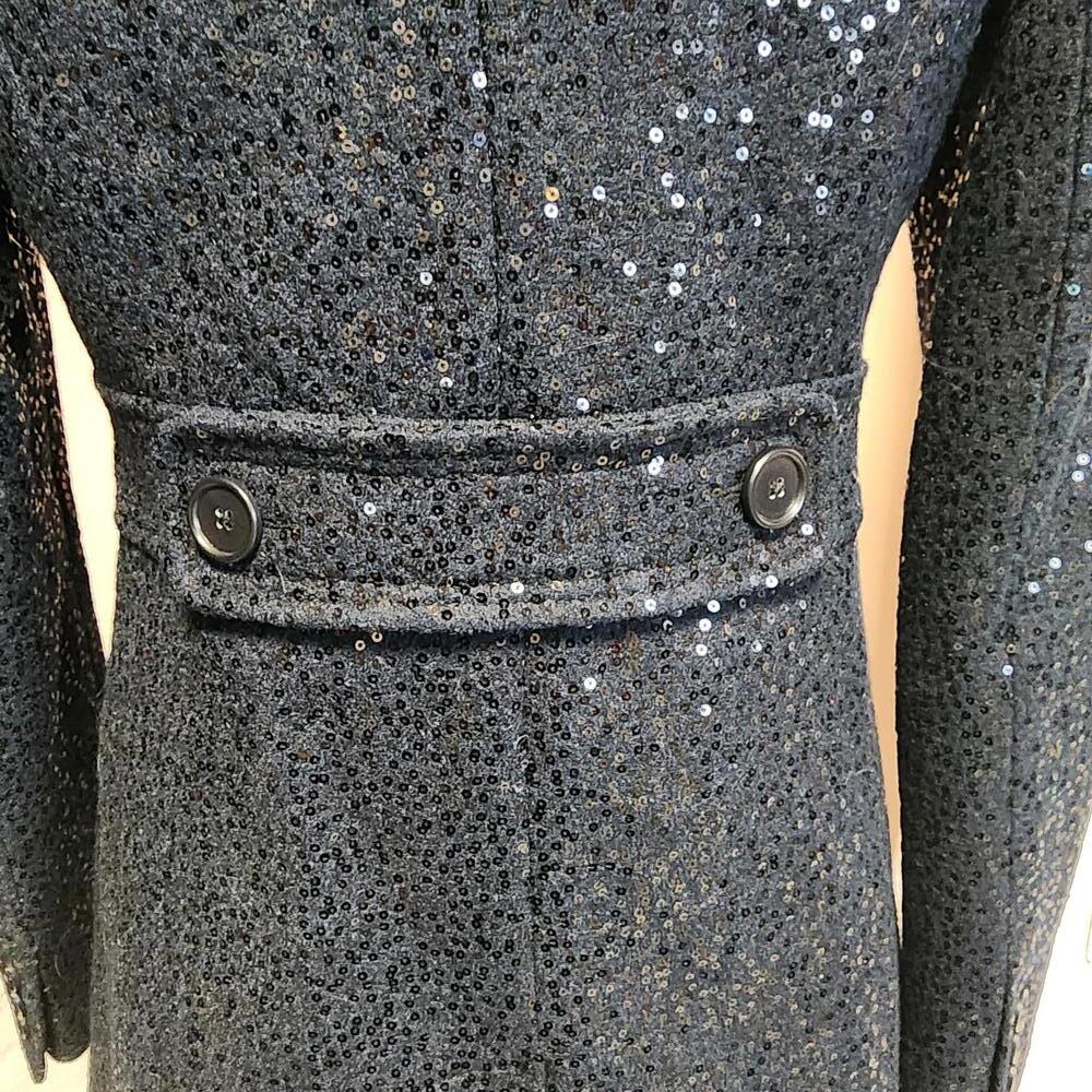 NWOT Loft sequin navy blazer jacket extra buttons attached 4 BBB5 - Picture 6 of 8